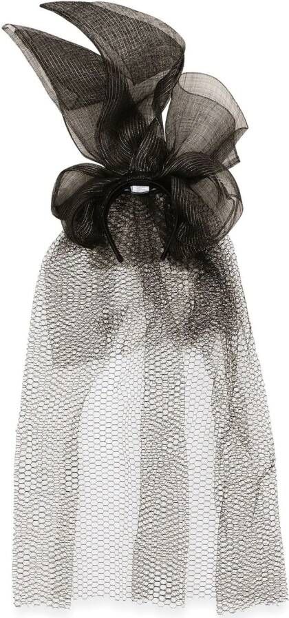 Dolce & Gabbana Mesh haarband met strikdetail Zwart