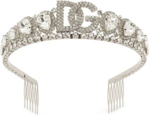 Dolce & Gabbana Haarband verfraaid met kristallen Zilver