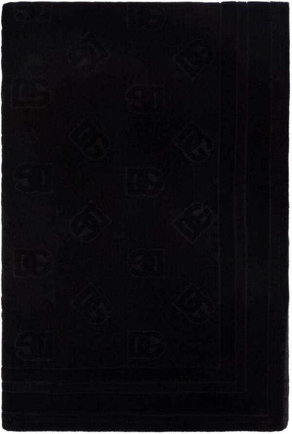 Dolce & Gabbana Strandlaken met DG Monogram-jacquard Zwart