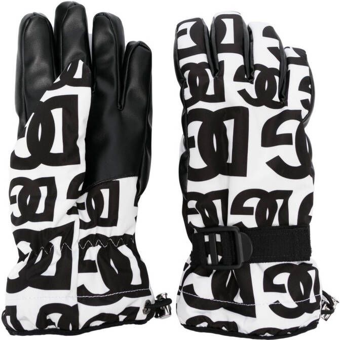 Dolce & Gabbana Handschoenen met logoprint Wit