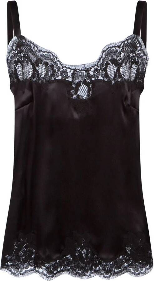 Dolce & Gabbana Hemd met afwerking van kant Zwart