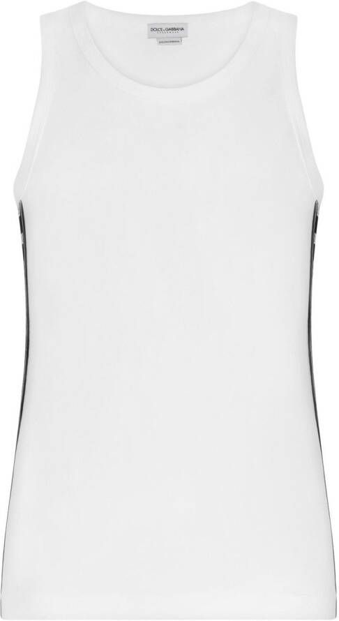 Dolce & Gabbana Katoenen tanktop met logo afwerking Wit