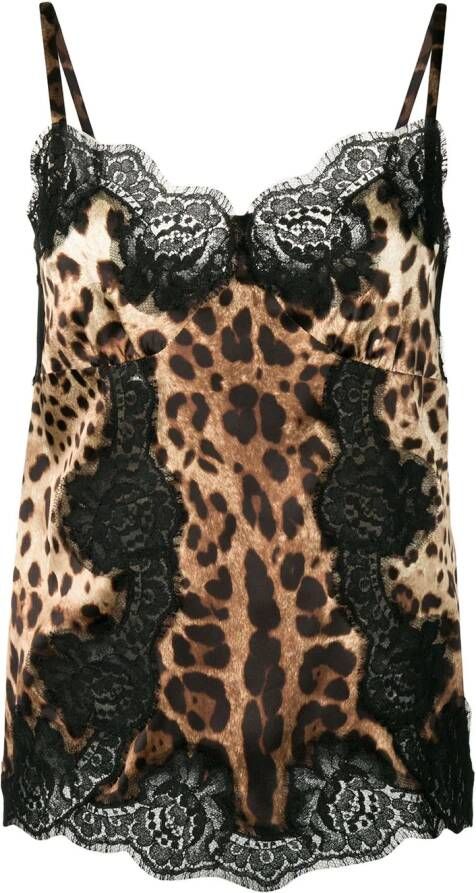 Dolce & Gabbana hemd met luipaarddessin Bruin