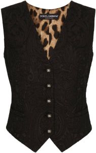 Dolce & Gabbana Hemd met V-hals Zwart