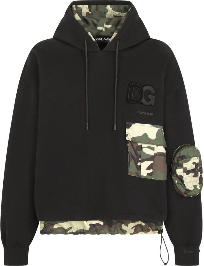 Dolce & Gabbana Hoodie met camouflageprint Zwart