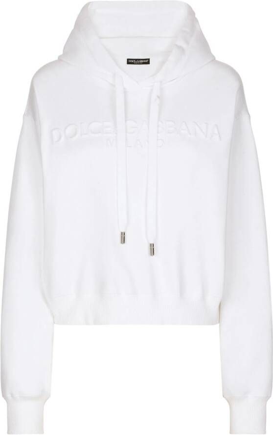 Dolce & Gabbana Hoodie met trekkoord Wit
