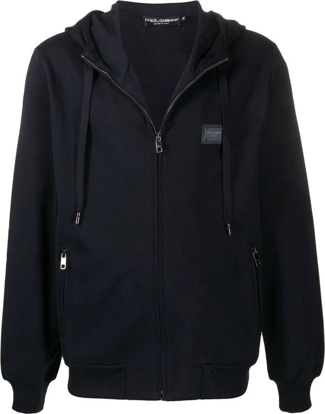 Dolce & Gabbana Hoodie met logopatch Blauw