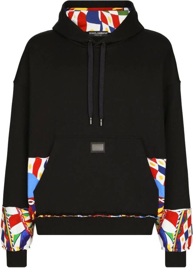 Dolce & Gabbana Hoodie met logopatch Zwart