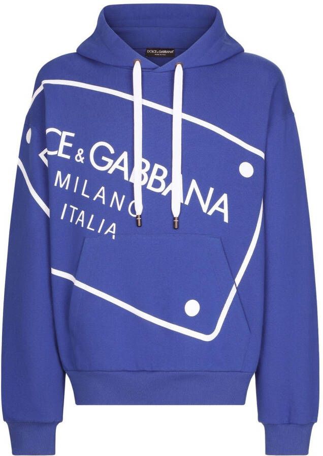 Dolce & Gabbana Hoodie met logoprint Blauw
