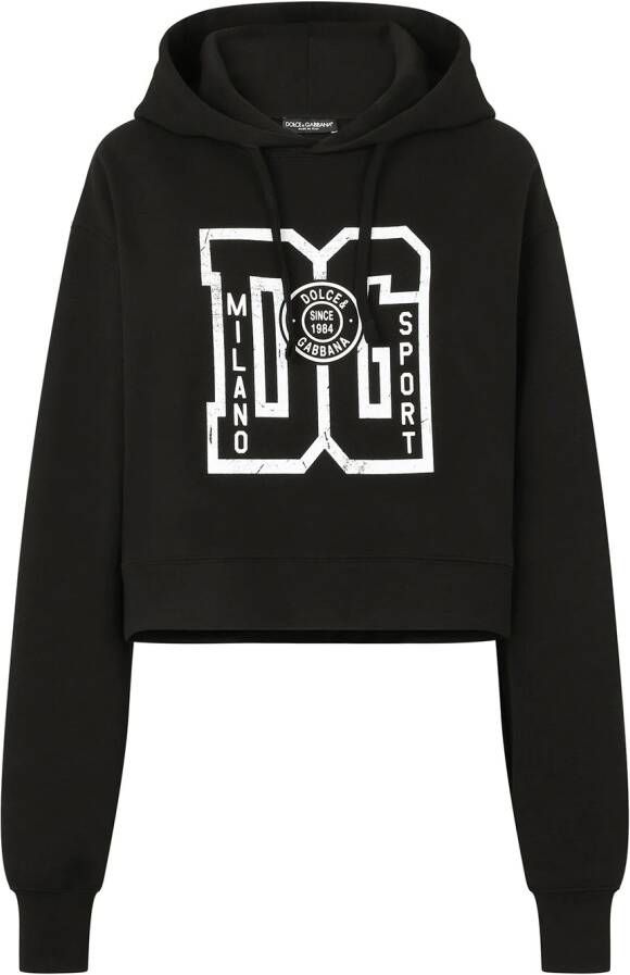 Dolce & Gabbana Hoodie met logoprint Zwart