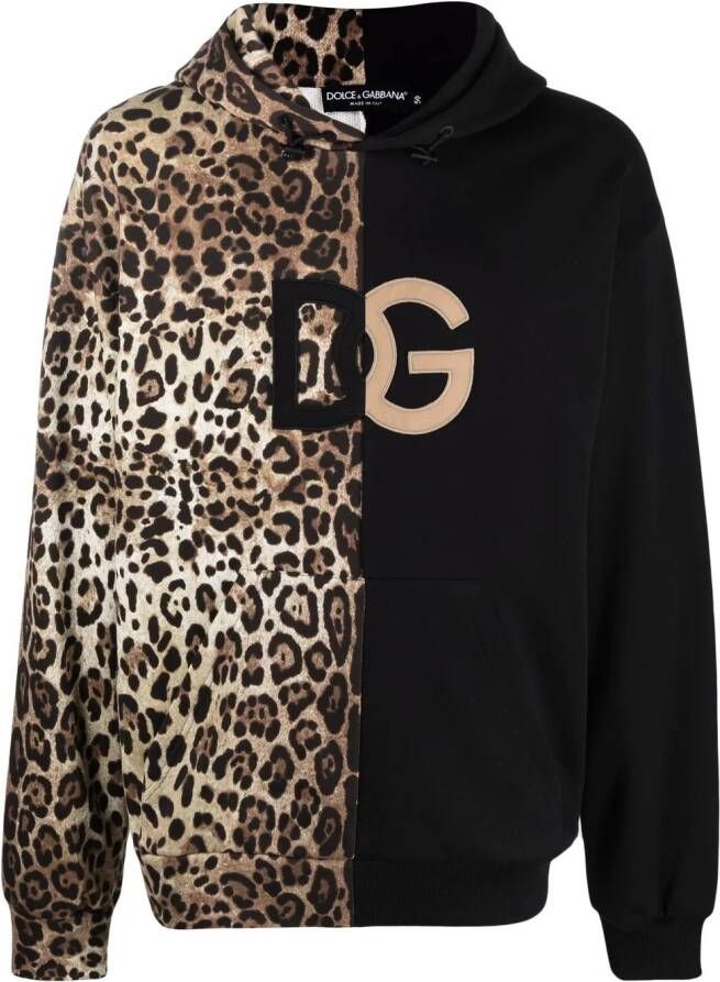 Dolce & Gabbana Hoodie met print Beige