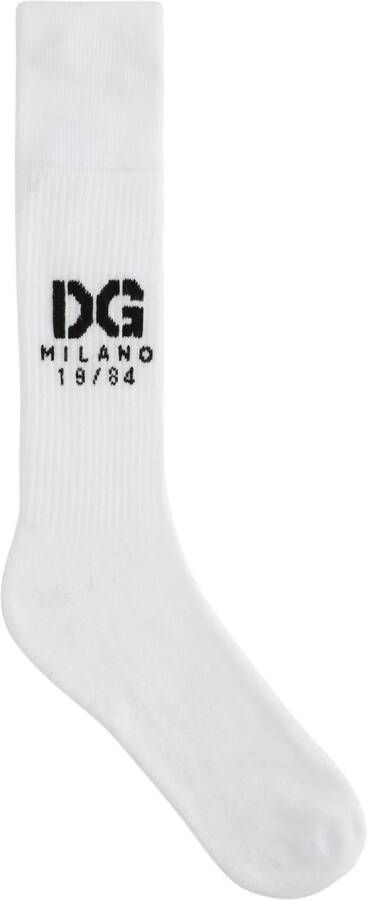 Dolce & Gabbana Sokken met logo jacquard Wit