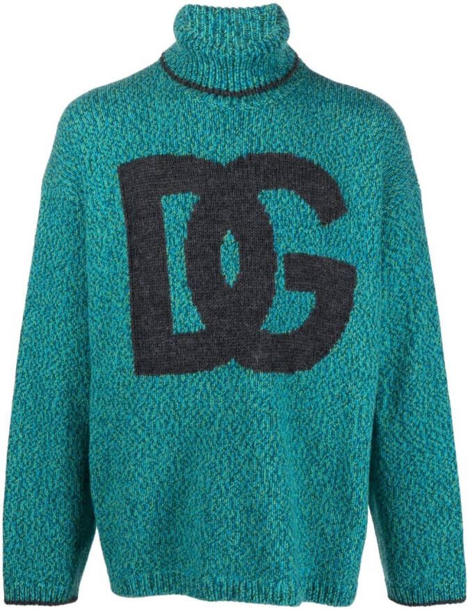Dolce & Gabbana Intarsia trui Groen