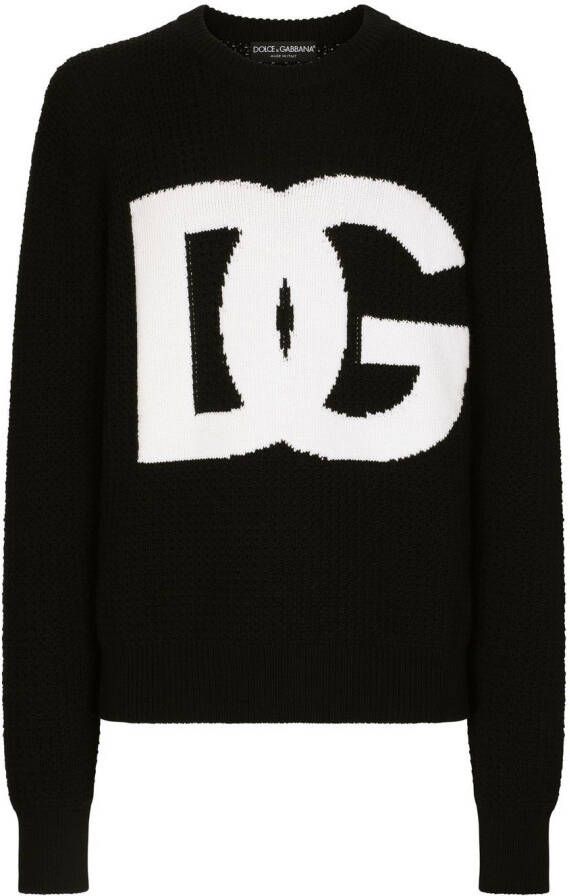 Dolce & Gabbana Intarsia trui Zwart