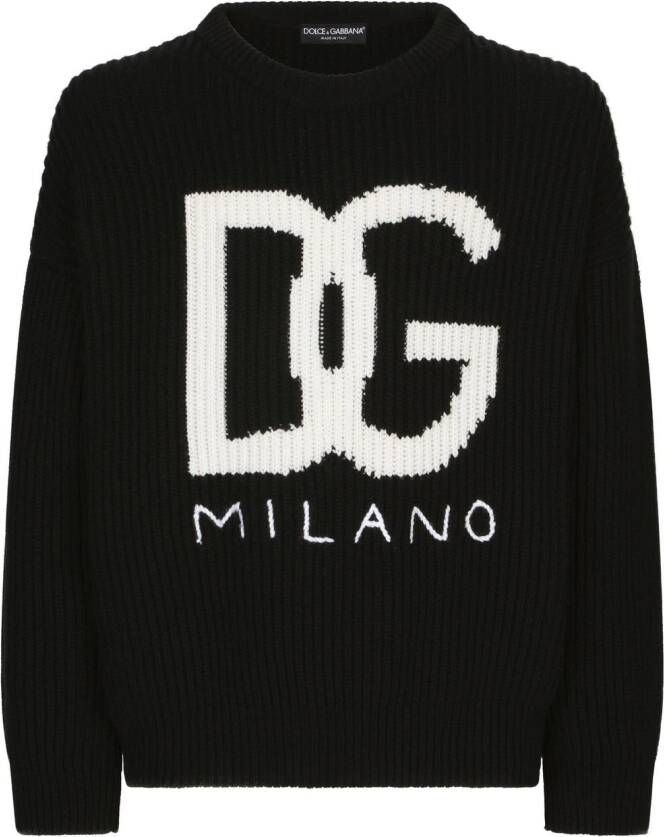 Dolce & Gabbana Intarsia trui Zwart