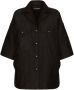 Dolce & Gabbana Korte cape met bloemen jacquard Zwart - Thumbnail 1