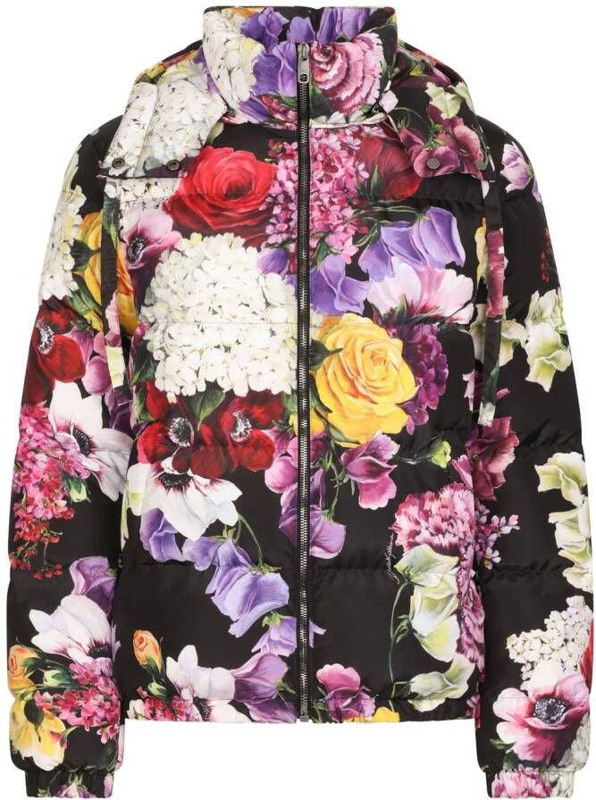 Dolce & Gabbana Jack met bloemenprint Zwart