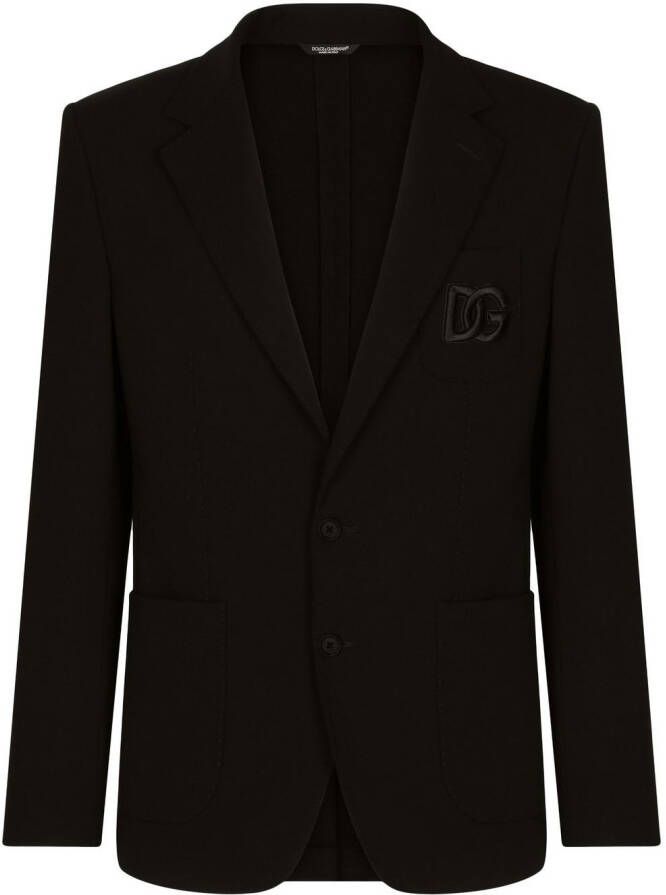 Dolce & Gabbana Portofino blazer met enkele rij knopen Zwart