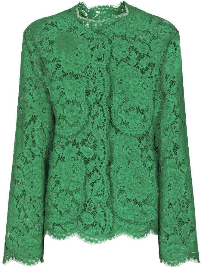 Dolce & Gabbana Jas met enkele rij knopen Groen
