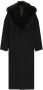 Dolce & Gabbana Wollen jas met kraag van imitatiebont Zwart - Thumbnail 1