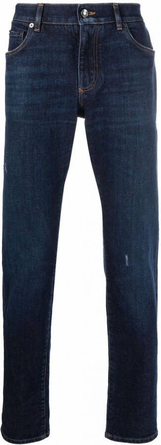 Dolce & Gabbana Jeans met gescheurd detail Blauw