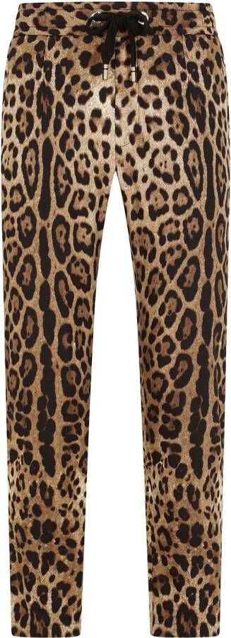 Dolce & Gabbana Joggingbroek met luipaardprint Bruin