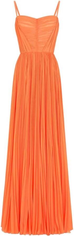 Dolce & Gabbana Chiffon jurk Oranje