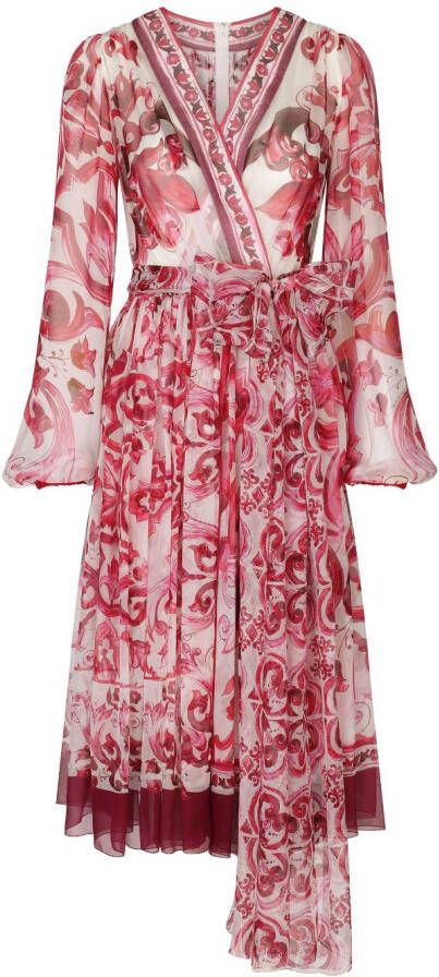 Dolce & Gabbana Jurk met grafische print Rood