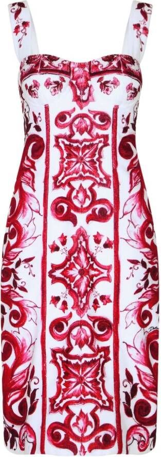 Dolce & Gabbana Jurk met grafische print Rood