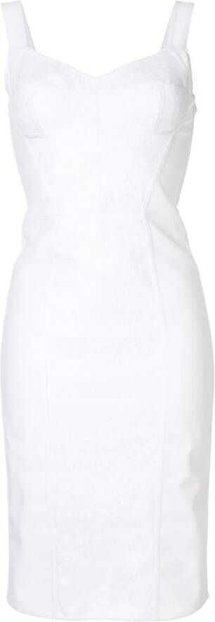 Dolce & Gabbana Midi-jurk met korset Wit