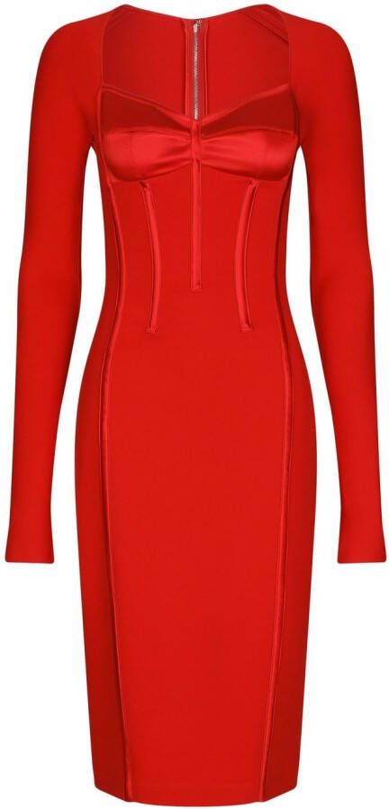 Dolce & Gabbana Jurk met lange mouwen Rood