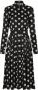 Dolce & Gabbana Midi-jurk met logoprint Zwart - Thumbnail 1