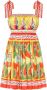 Dolce & Gabbana Chiffon mini-jurk met print Geel - Thumbnail 1