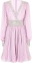 Dolce & Gabbana Chiffon mini-jurk met V-hals Paars - Thumbnail 1
