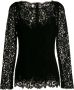 Dolce & Gabbana kanten blouse met lange mouwen Zwart - Thumbnail 1