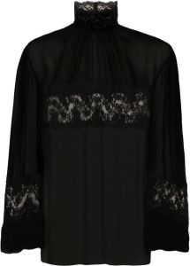 Dolce & Gabbana Kanten blouse Zwart