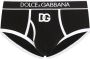 Dolce & Gabbana Brando geribbelde slip met logopatch Zwart - Thumbnail 1