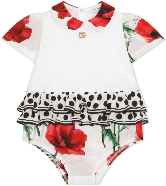 Dolce & Gabbana Kids Babypakje met bloemenprint Wit