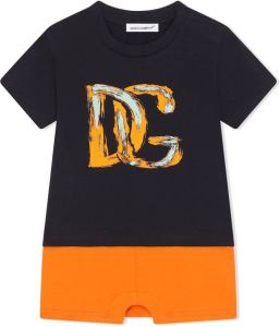 Dolce & Gabbana Kids Babypakje met logoprint Blauw