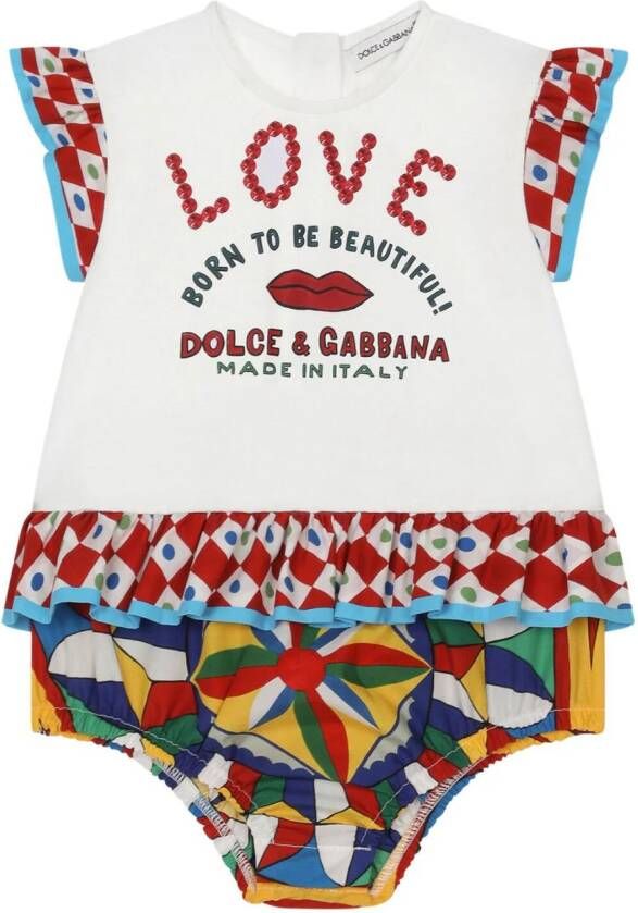 Dolce & Gabbana Kids Babypakje met logoprint Wit
