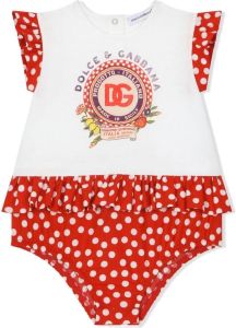 Dolce & Gabbana Kids Babypakje met stippen Wit