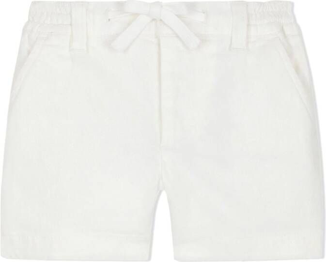 Dolce & Gabbana Kids Geverfde gabardine shorts Wit