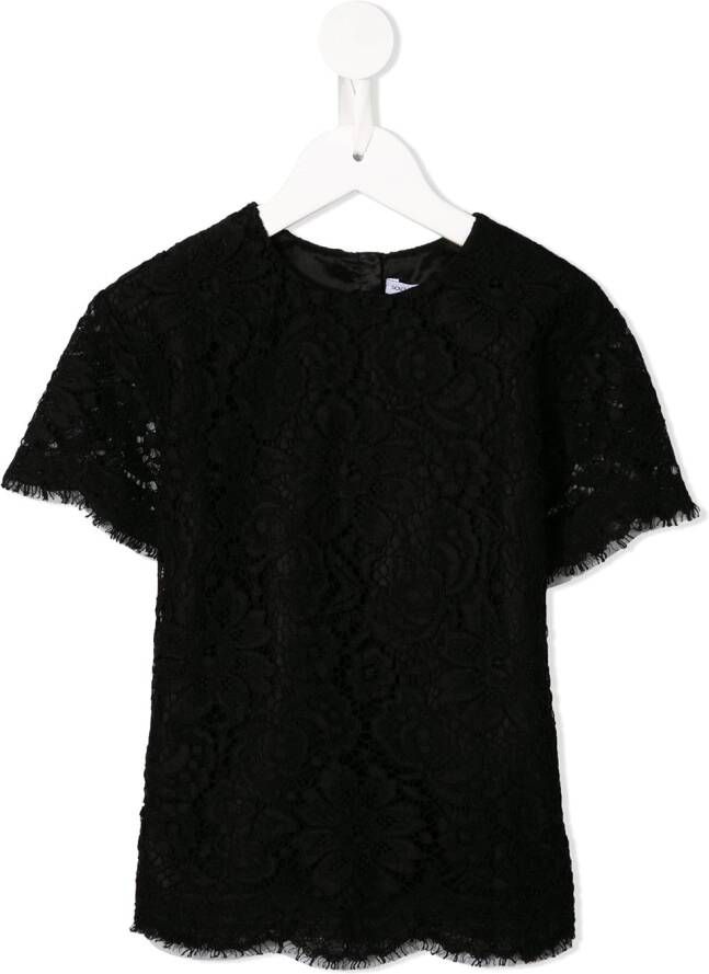 Dolce & Gabbana Kids Blouse met kant Zwart