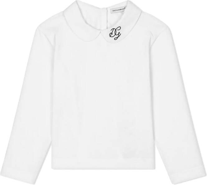 Dolce & Gabbana Kids Blouse met logoprint Wit