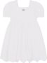 Dolce & Gabbana Kids Popeline jurk met broderie anglaise Wit - Thumbnail 1