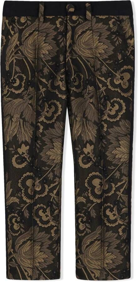 Dolce & Gabbana Kids Broek met jacquard Zwart