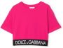 Dolce & Gabbana Kids T-shirt met logo Roze - Thumbnail 1