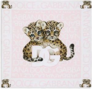 Dolce & Gabbana Kids Deken met luipaardprint Roze