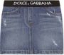 Dolce & Gabbana Kids Mini-spijkerrok met logoband Blauw - Thumbnail 1