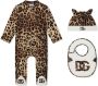 Dolce & Gabbana Kids Romper met luipaardprint Bruin - Thumbnail 1